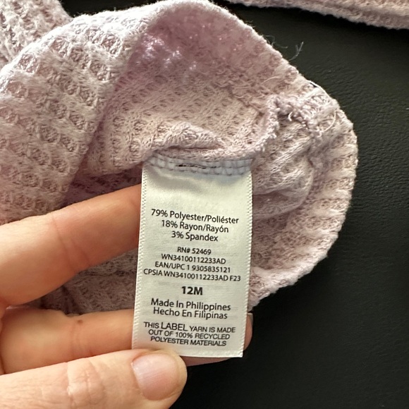 Wonder Nation Light Pink Waffle Knit Sweater - Picture 3 of 7